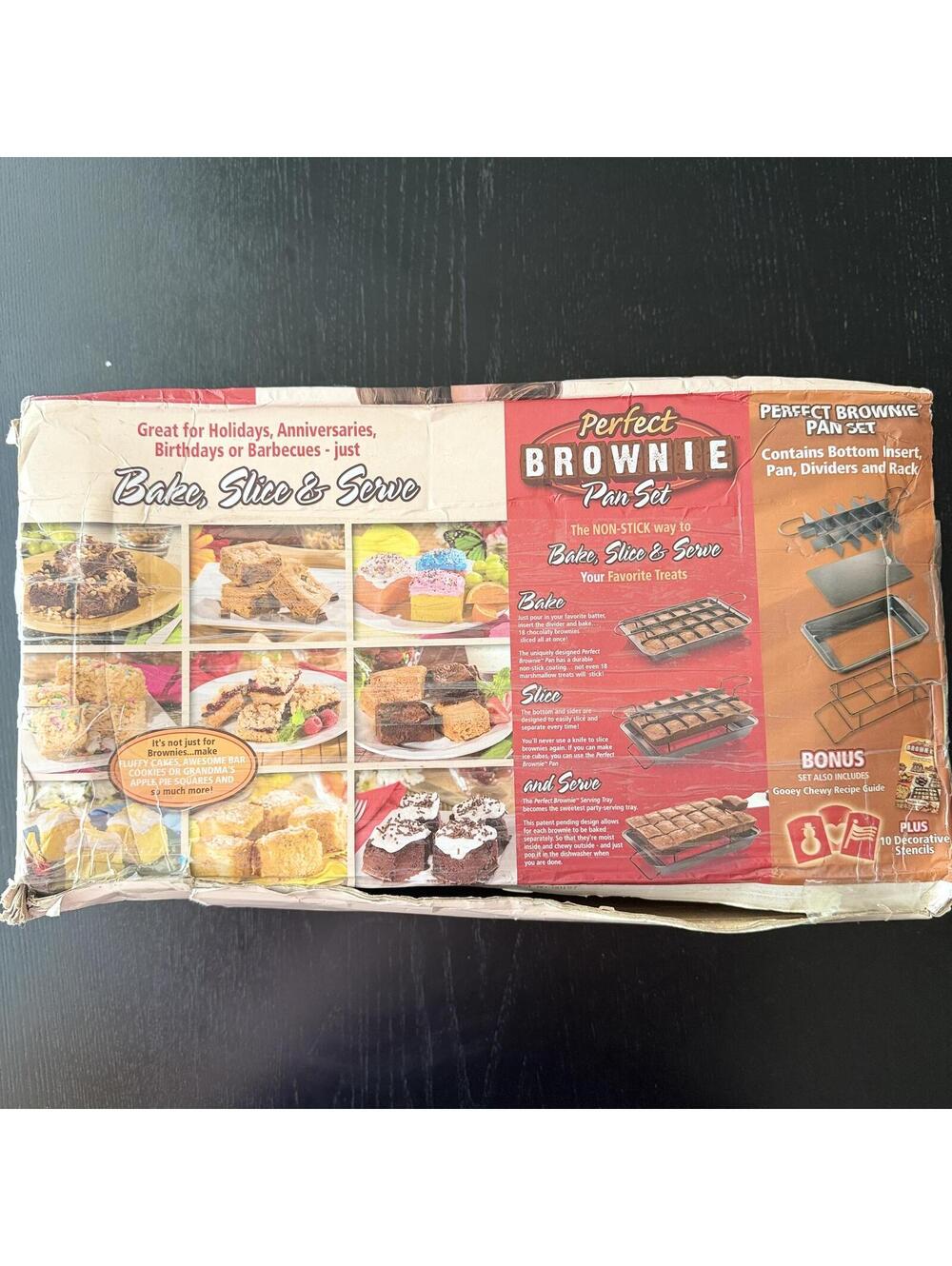 Perfect Brownie Pan Set Bake Slice & Serve with Divider Rack